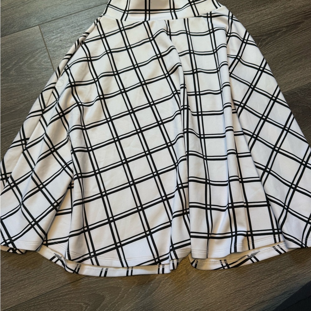 Agnes & Dora Black and White Checkered Skater Skirt